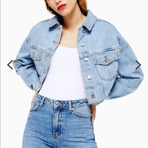 Cropped tye dye Jean jacket (Top shop)